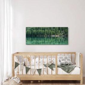Obraz - Ihličnany pri jazere (120x50 cm)