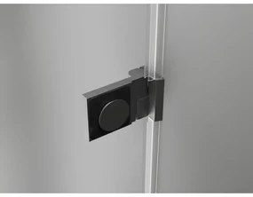 Mexen Lunar-B Duo sklápací sprchový kút 90 x 75 cm, číre sklo, brúsený grafit, 832-090L-075P-66-00