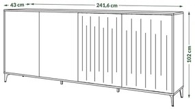 Komoda RONJA taupe/čierna
