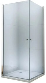 Mexen PRETORIA DUO sprchovací kút 75x80cm, 6mm sklo, chrómový profil-číre sklo, 852-075-080-02-00