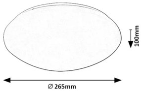 Rabalux 71132 - LED Stropné svietidlo so senzorom LUCAS LED/12W/230V IP44 4000K