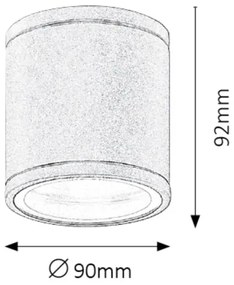 Rabalux 8150 - Vonkajšie stropné svietidlo AKRON 1xGU10/35W/230V IP54