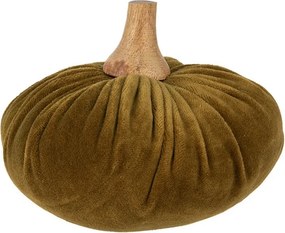 Zelená textilná dekorácia tekvice Pumpkin L - Ø 15*12 cm