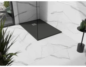 Mexen Stone+, obdĺžniková vanička z minerálneho kompozitu 120 x 80 cm, antracitová, 44718012