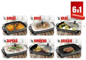Elektrická panvica obdĺžniková Vigan 6 v 1 EPAN40