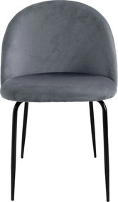Grafitová zamatová stolička FARGO