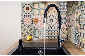 KFA Armatura 6553-915-00-Drezová batéria s flex. ram. RUMBA 40,5cm čierna/l.chrom