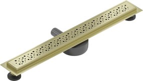 Mexen Flat 360° M12 sprchový žľab 70 cm, zlatá matná, 1A21070-40