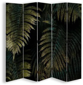 Gario Paraván Leaf in the Dark Rozmery: 180 x 170 cm, Prevedenie: Klasický paraván
