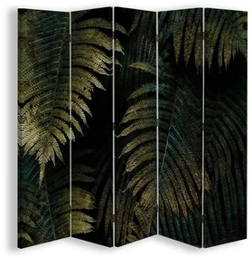 Gario Paraván Leaf in the Dark Rozmery: 180 x 170 cm, Prevedenie: Klasický paraván