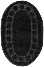 Kúpeľňový koberček Ocean tmavosivý ovál
