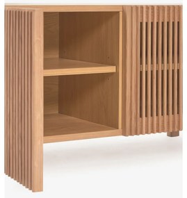 Skrinka na topánky v dekore duba s lavicou v prírodnej farbe Beyla – Kave Home