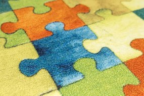 Koberec Puzzle viacfarebný kruh