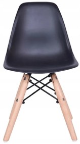 Dizajnová stolička Enorm pre deti čierna + nohy buk