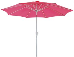 Slnečník N19 Ø 3m sklopný polyester/hliník - ružový