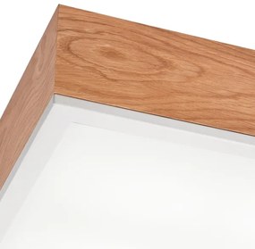 Stropné svietidlo OAK SQUARE 4xE27/15W/230V 39x39 cm dub/biela