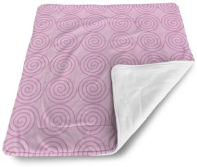 Sablio Deka pre bábätko Ružové špirály - 80x100 cm