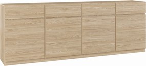 XXXLutz ŠIROKÁ KOMODA, farba duba, 224,8/82,4/40 cm MID.YOU - Online Only drobný nábytok - 000127000502