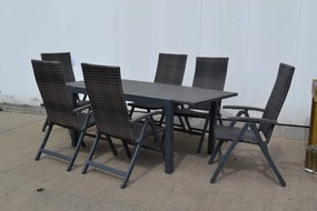Záhradný stôl CALVIN hliník/ polywood šedý