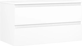 Mexen Orio, kúpeľňová skrinka 90 cm s hornou časťou, 2 zásuvky, biela matná, 91A10-09047-2-BFFC01