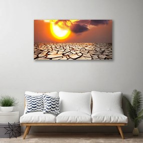 Obraz Canvas Slnko púšť krajina 140x70 cm