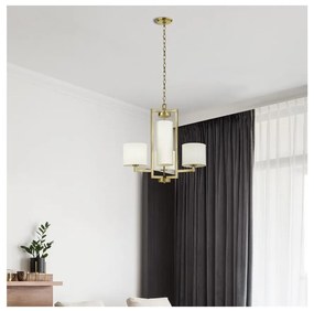 Hinkley HK-HAMPTON4-BB - Závesný luster HAMPTON na reťazi, 4x E27/60W/230V, zlatý