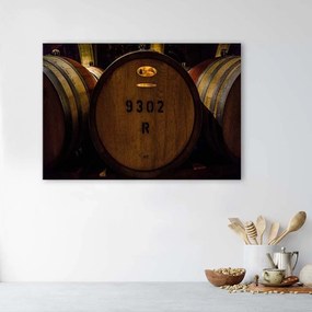Obraz na plátně Dřevo ze sudu na víno - 60x40 cm