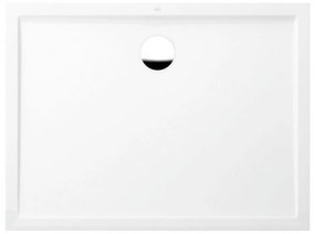 VILLEROY &amp; BOCH Futurion Flat obdĺžniková sprchová vanička z materiálu Quaryl, štandardný model, 1000 x 800 x 25 mm, biela alpská, UDQ1800FFL2V-01
