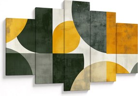Obraz - Abstrakcia v olivovej farbe (150x105 cm)