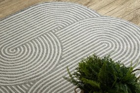 Koberec ORGANIC 1835 geometrický, krémový / sivý