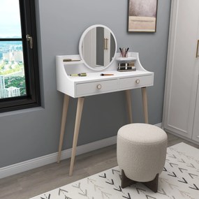 Designový toaletní stolek Melinda bílý