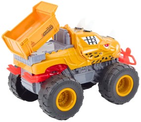 LEAN TOYS Auto Off-road, sklápač Dinosaurus – oranžový