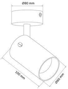 Bodové svietidlo SMOKY 1xGU10/10W/230V čierna