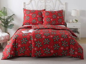 XPOSE® Bavlnené Renforcé obliečky VESELÉ VIANOCE - červené