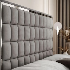 VYSOKÁ ČALÚNENÁ POSTEĽ NOEMI SILVER 180X200 ROYAL VELVET 250