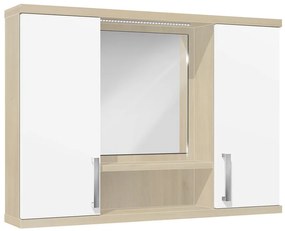 Závesná kúpeľňová skrinka so zrkadlom K11 farba korpusu: Bielý, farba dvierok: Bielá lesk