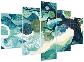 Obraz – Zelená koruna stromu života (150x105 cm)