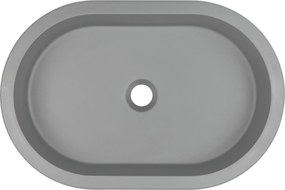 Deante Silia, granitové umývadlo na zapustenie zdola 588x390x145 mm, šedá metalíza, DEA-CQS_SU6U