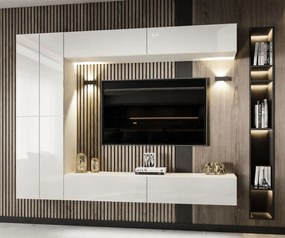 OBÝVACIA STENA ELEGANTE ART 3 BIELY LESK LED