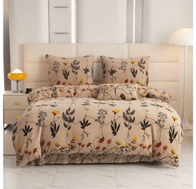 Obliečky mikroplyš HERBÁR béžové Rozmer obliečok: 70 x 90 cm | 140 x 200 cm