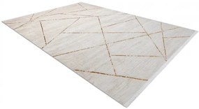 Koberec DUKE 51557 krémový / zlatý, geometrický / strapce