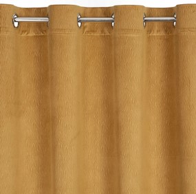 ZATEMŇOVACÍ ZÁVES NA KRÚŽKOCH LILI 140X250 CM ZLATÁ