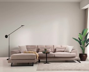 Rohová pohovka Frido s nastaviteľnou opierkou 308 x 100 cm, ľavá, béžová