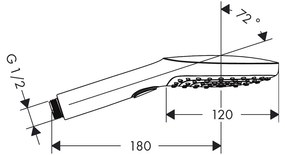 Hansgrohe Raindance Select E, ručná sprcha 120 3jet, chrómová, HAN-26520000