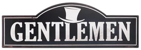 Vintage tabuľka na dvere páni "Gentlemen", plech 48*16 cm