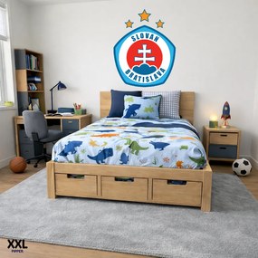 100x100cm Logo ŠK Slovan Bratislava - textilná nálepka na stenu Veľkosť: 100 cm