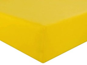 Posteľná plachta jersey žltá - 90x200cm