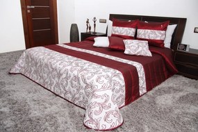 Luxusný prehoz na posteľ bordovej farby Šírka: 200 cm | Dĺžka: 220 cm