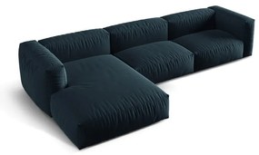 Tmavomodrá modulárna rohová pohovka (ľavý roh) Martina – Micadoni Home