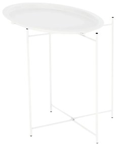 Biely príručný stolík RENDER s odnímateľným podnosom